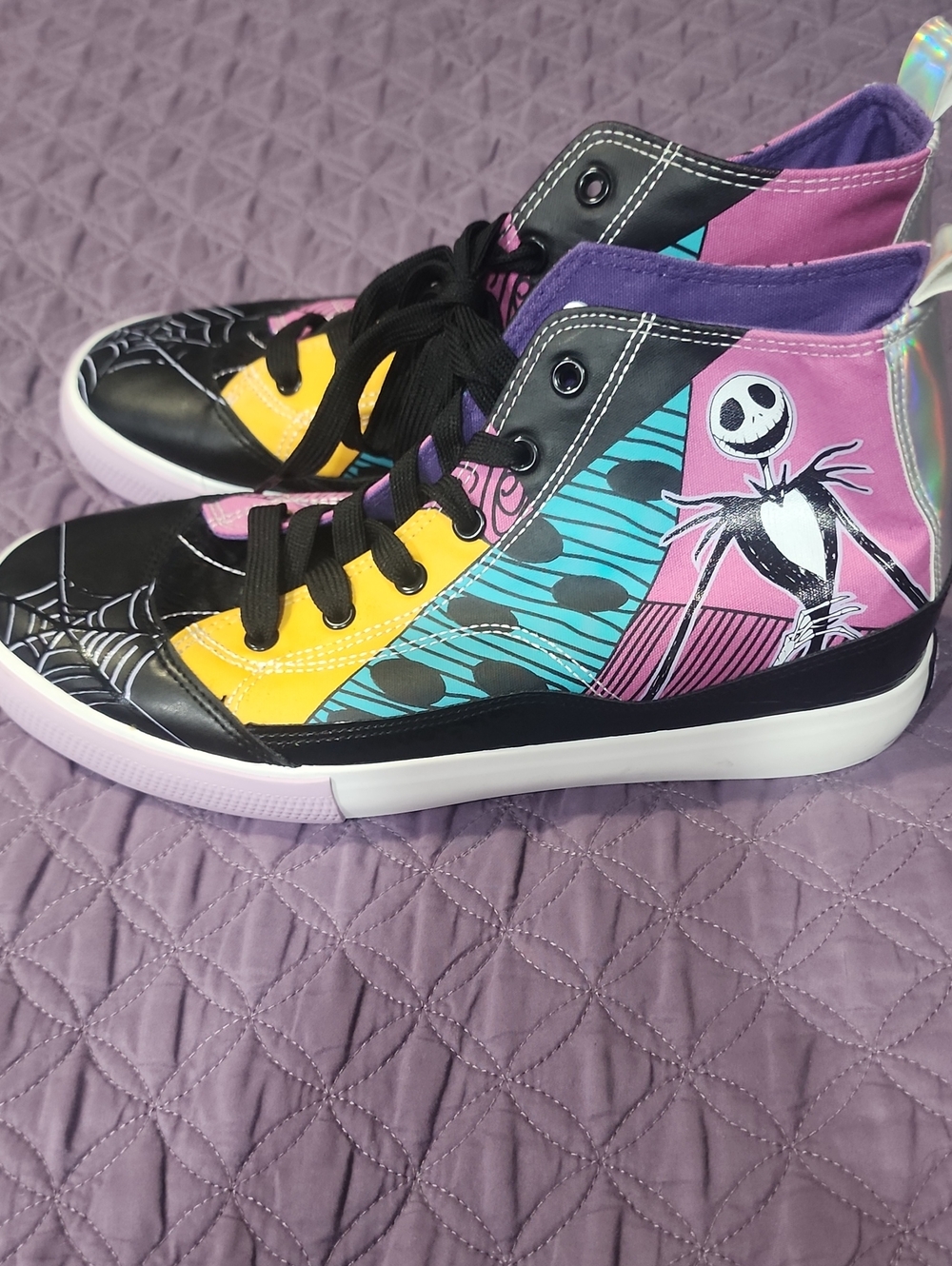 Nightmare Before Christmas Patchwork High-Top Sneakers Size 10